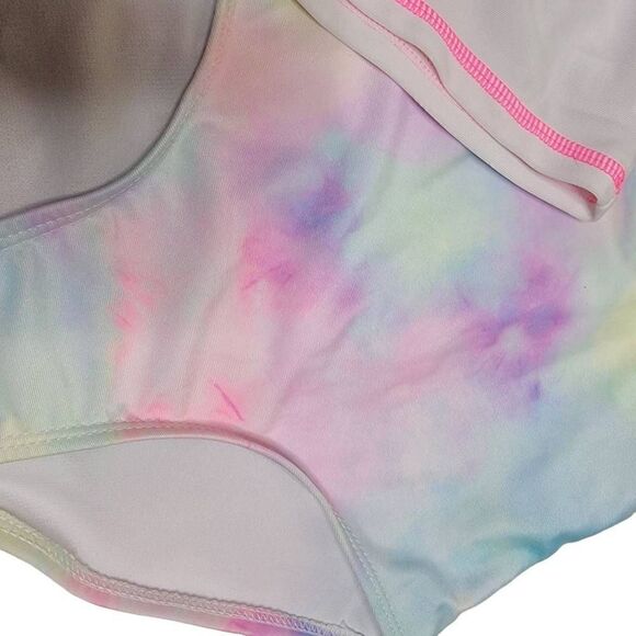 Bmagical UPF Rainbow Mermaid Hair Don't Care Girls Swim Suit 2 Piece Set 8 - Picture 5 of 9